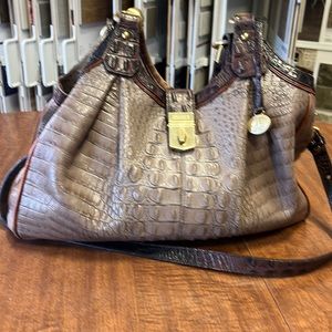 Gently used Brahmin taupe handbag